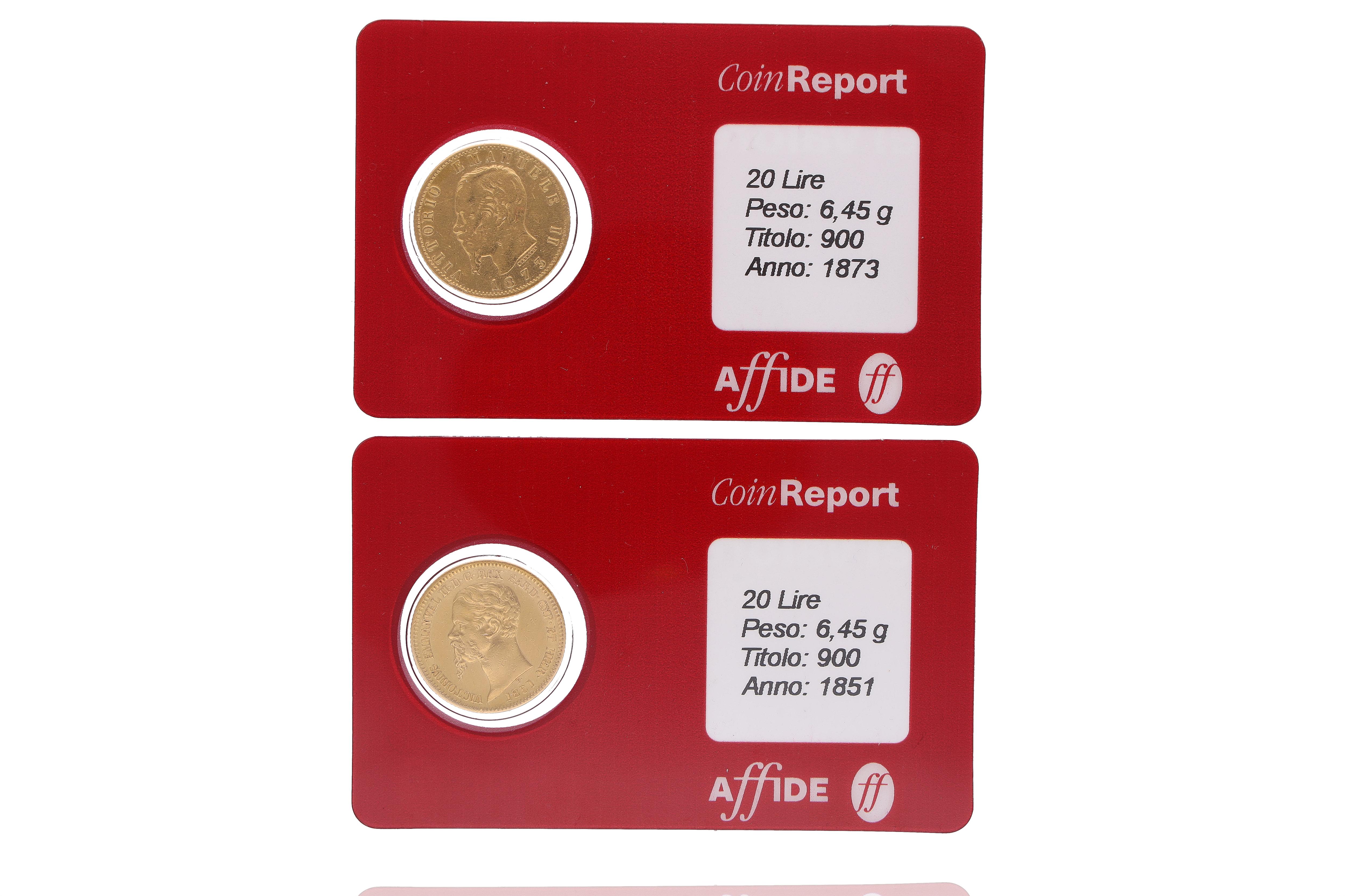 Due monete 20 Lire - Asta Preziosi