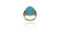 Anello con pietra, diamanti e zaffiri - Asta Preziosi Anello con pietra, diamanti e zaffiri - Asta Preziosi