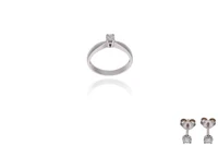 Anello e orecchini con diamanti - Asta Preziosi Anello e orecchini con diamanti - Asta Preziosi