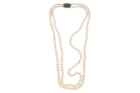 Collana di perle con diamanti e pietra - Asta Preziosi Collana di perle con diamanti e pietra - Asta Preziosi
