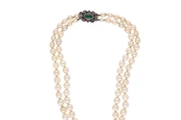Collana di perle con diamanti e pietra - Asta Preziosi Collana di perle con diamanti e pietra - Asta Preziosi