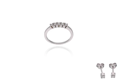 Anello Comete e orecchini con diamanti - Asta Preziosi Anello Comete e orecchini con diamanti - Asta Preziosi