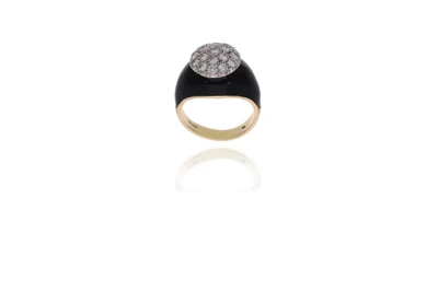 Anello con diamanti e smalti - Asta Preziosi Anello con diamanti e smalti - Asta Preziosi