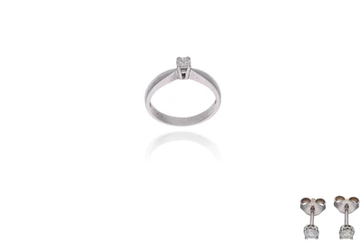 Anello e orecchini con diamanti - Asta Preziosi Anello e orecchini con diamanti - Asta Preziosi