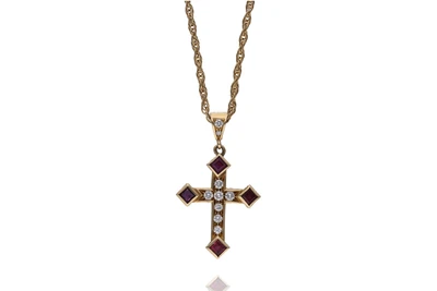Collana con ciondolo con rubini e diamanti - Asta Preziosi Collana con ciondolo con rubini e diamanti - Asta Preziosi