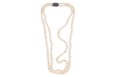 Collana di perle con diamanti e pietra - Asta Preziosi Collana di perle con diamanti e pietra - Asta Preziosi