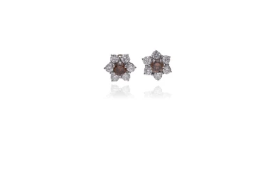 Orecchini con diamanti e diamanti brown - Asta Preziosi Orecchini con diamanti e diamanti brown - Asta Preziosi