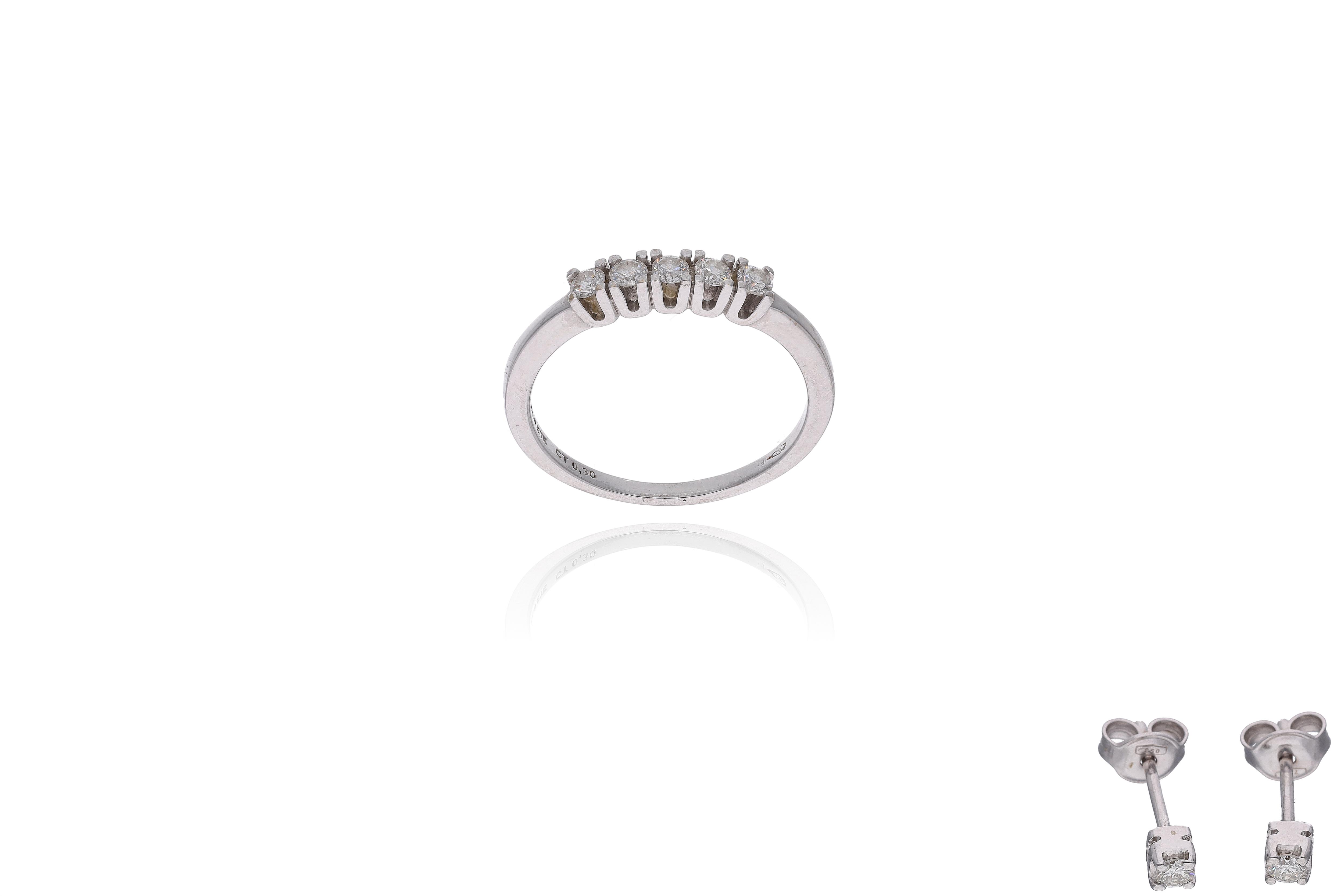 Anello Comete e orecchini con diamanti - Asta Preziosi