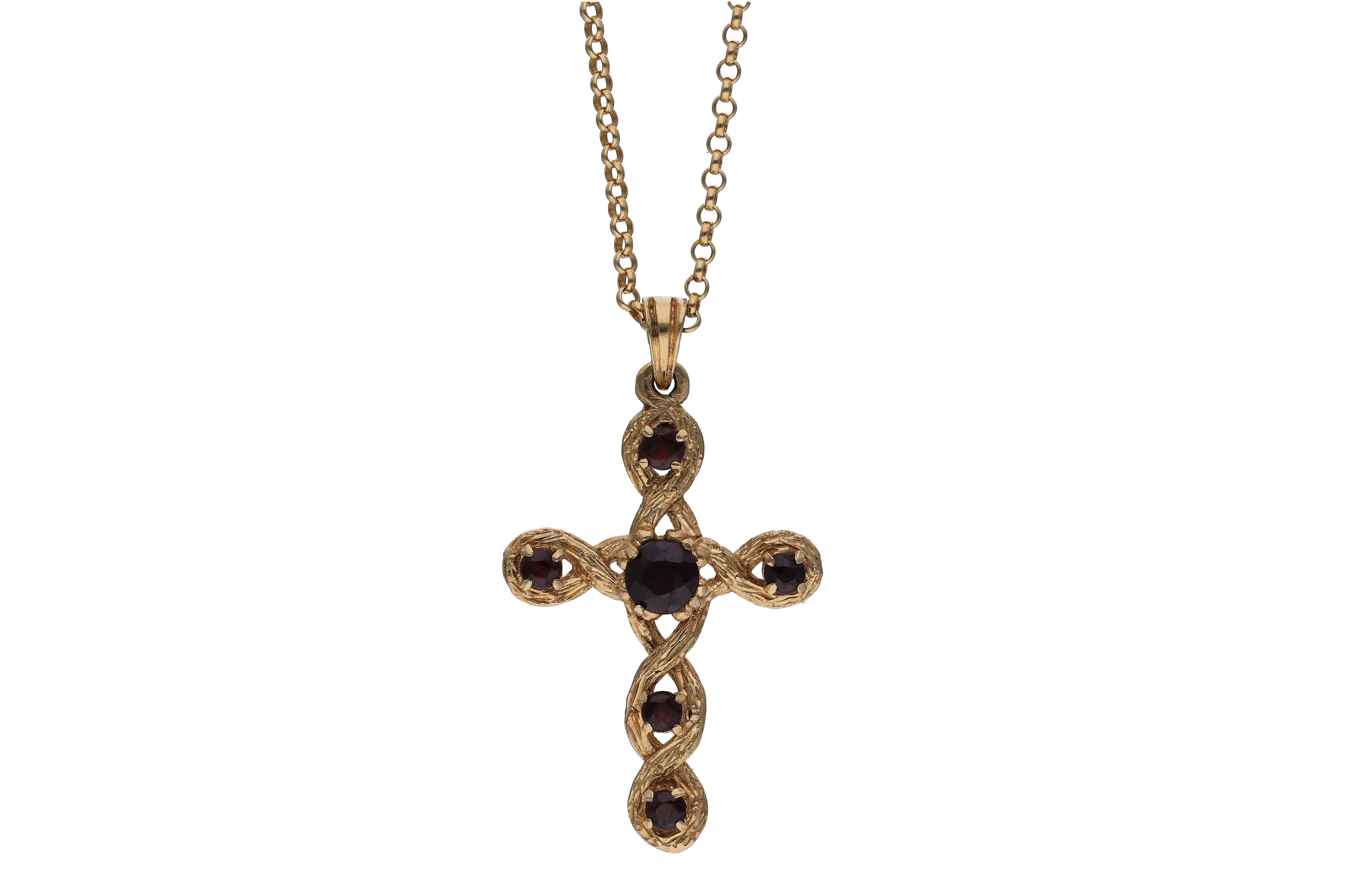 Collana con ciondolo e granati - Asta Preziosi
