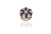 Anello con perle e zaffiri - Asta Preziosi Anello con perle e zaffiri - Asta Preziosi
