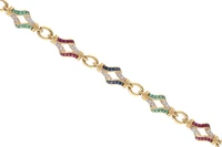 Bracciale con rubini, smeraldi, zaffiri e pietre - Asta Preziosi Bracciale con rubini, smeraldi, zaffiri e pietre - Asta Preziosi