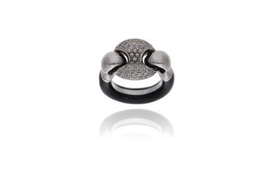 Anello con diamanti e smalto - Asta Preziosi Anello con diamanti e smalto - Asta Preziosi