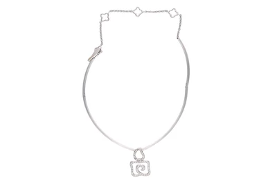 Collana con centrale con diamanti - Asta Preziosi Collana con centrale con diamanti - Asta Preziosi