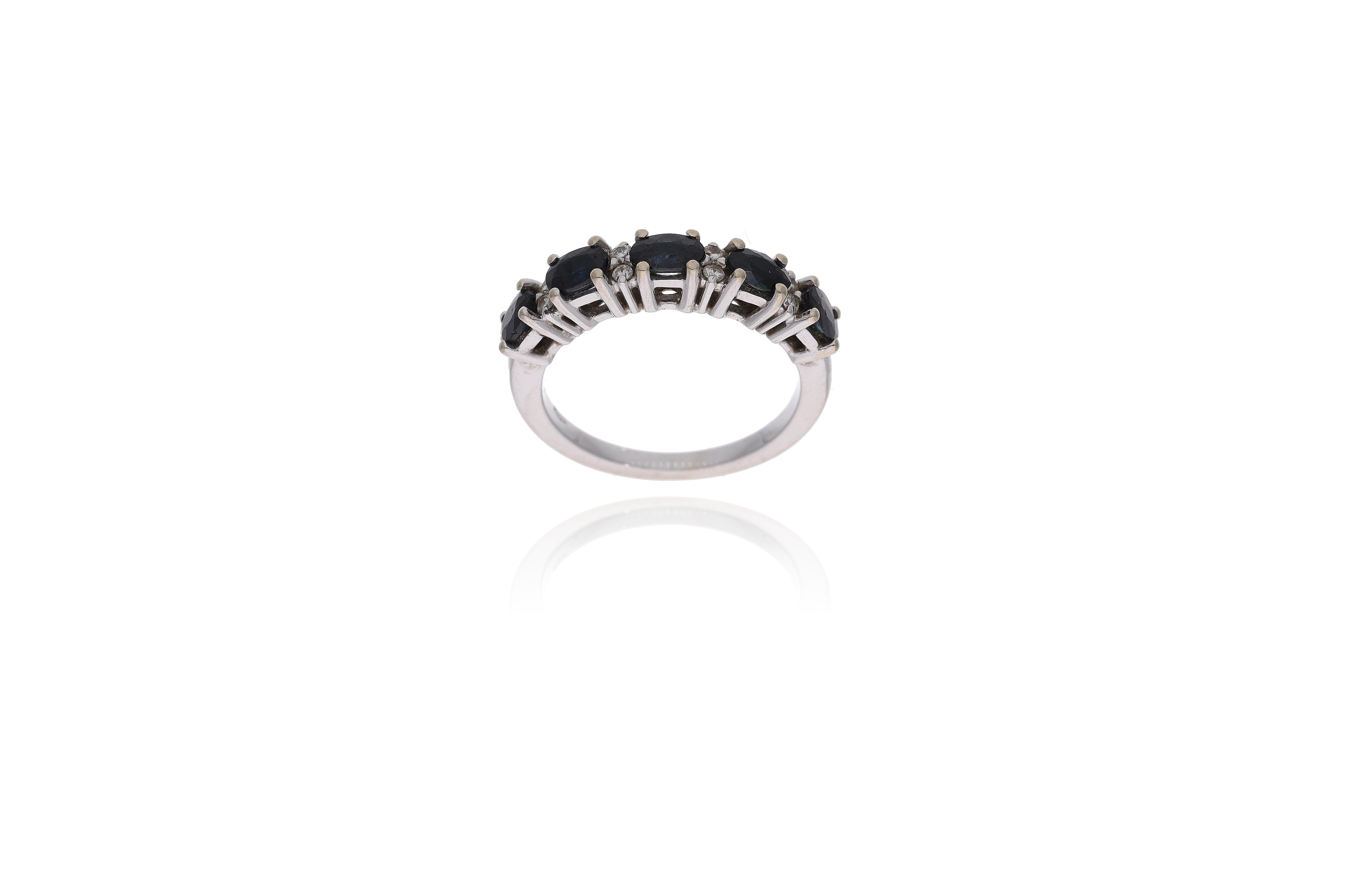 Anello con zaffiri e diamanti - Asta Preziosi