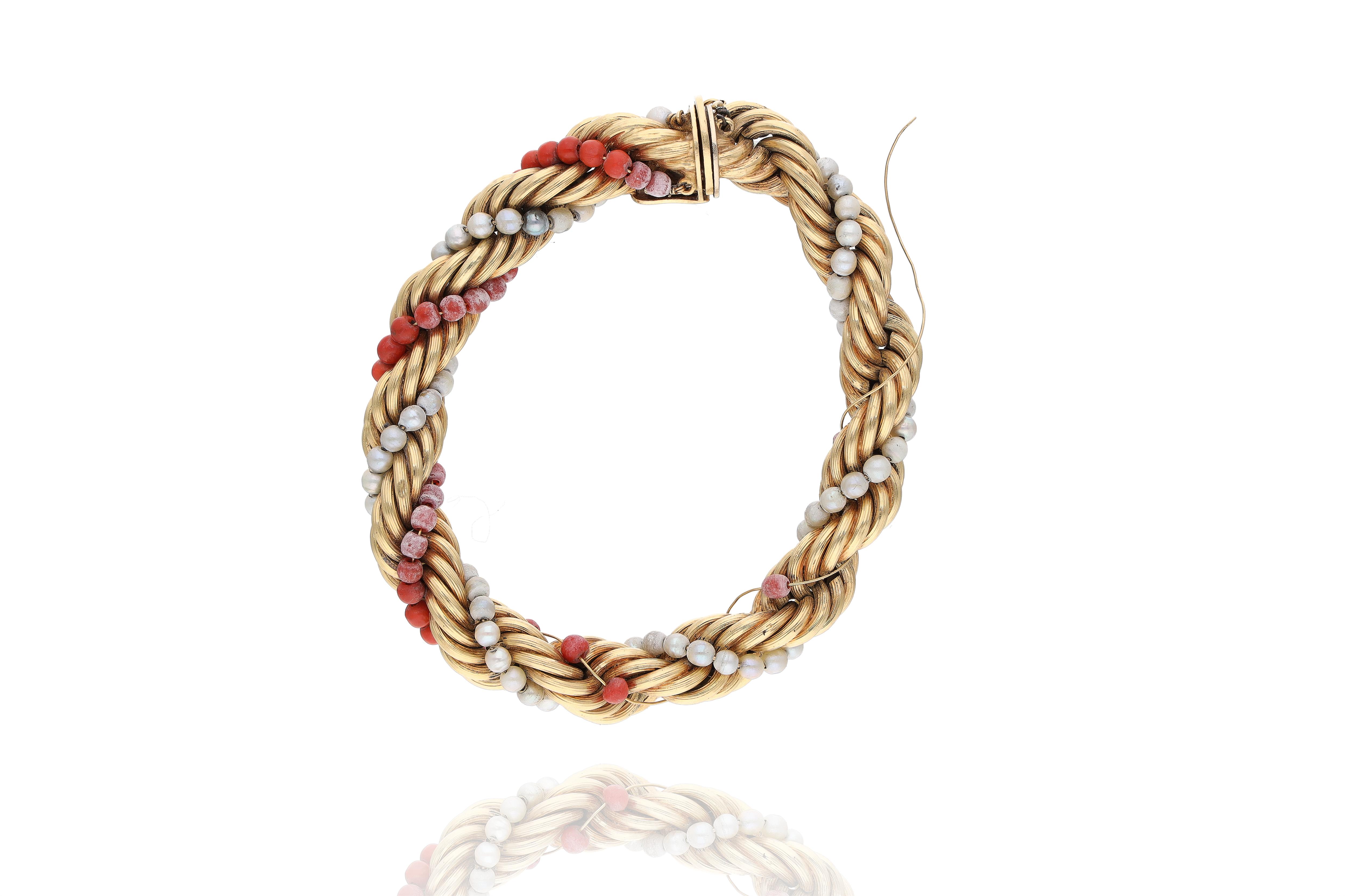 Bracciale con coralli e perle - Asta Preziosi