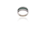 Anello con brillanti e smeraldi - Asta Preziosi Anello con brillanti e smeraldi - Asta Preziosi