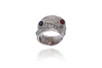 Anello con diamanti, rubino e pietra - Asta Preziosi Anello con diamanti, rubino e pietra - Asta Preziosi