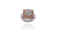 Anello con quarzo rutilato e diamanti - Asta Preziosi Anello con quarzo rutilato e diamanti - Asta Preziosi