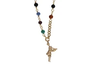 Collana con granati e calcedoni e ciondolo in oro - Asta Preziosi Collana con granati e calcedoni e ciondolo in oro - Asta Preziosi