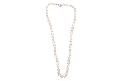 Collana di perle con diamanti - Asta Preziosi