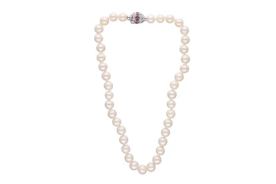 Collana di perle con rubini e diamanti - Asta Preziosi Collana di perle con rubini e diamanti - Asta Preziosi