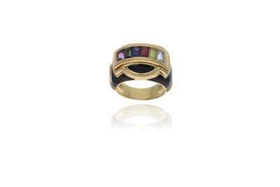 LNB anello con acquamarina, peridoto, granato, iolite, tormalina verde, ametista - Asta Preziosi LNB anello con acquamarina, peridoto, granato, iolite, tormalina verde, ametista - Asta Preziosi