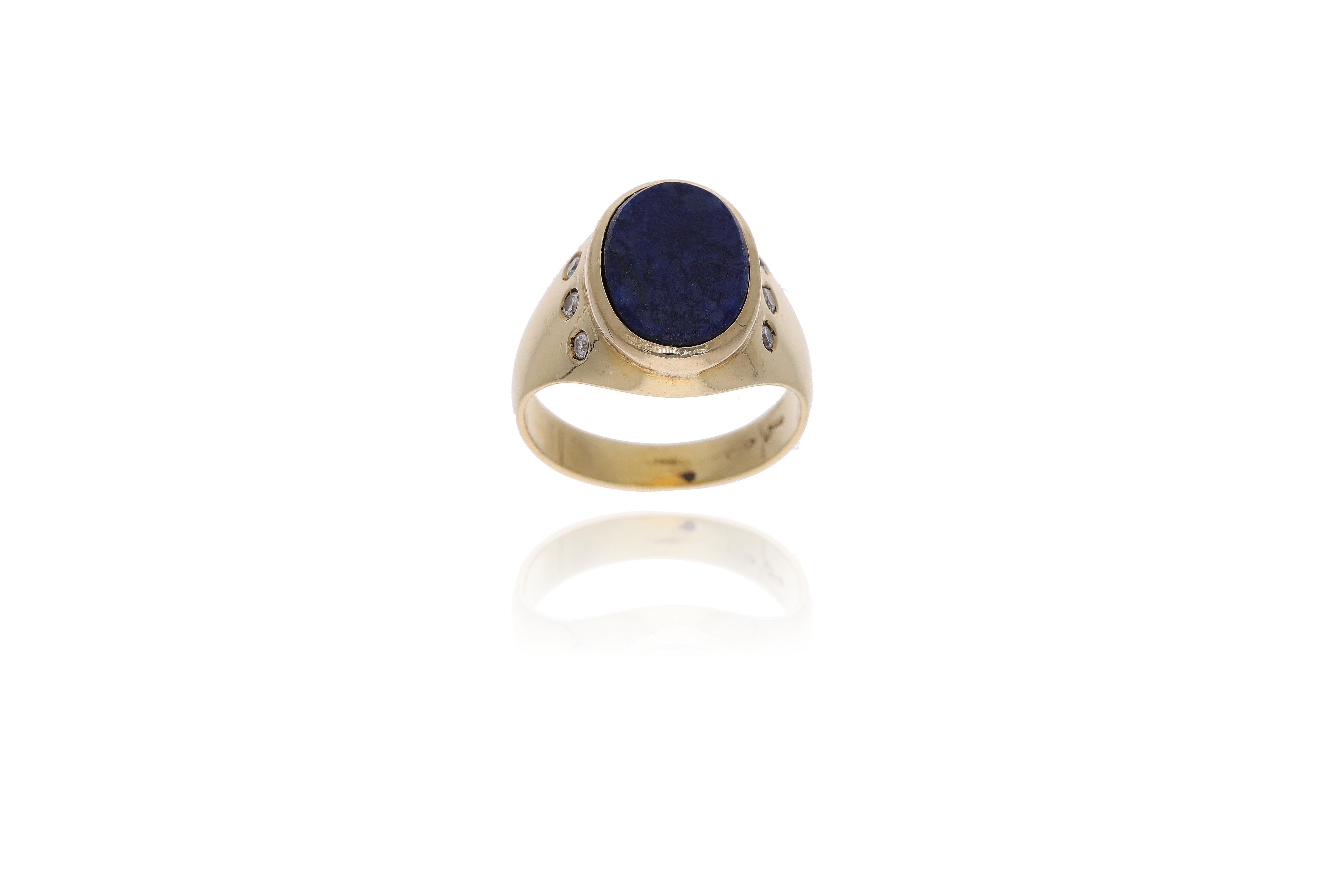 Anello con diamanti e pietra - Asta Preziosi
