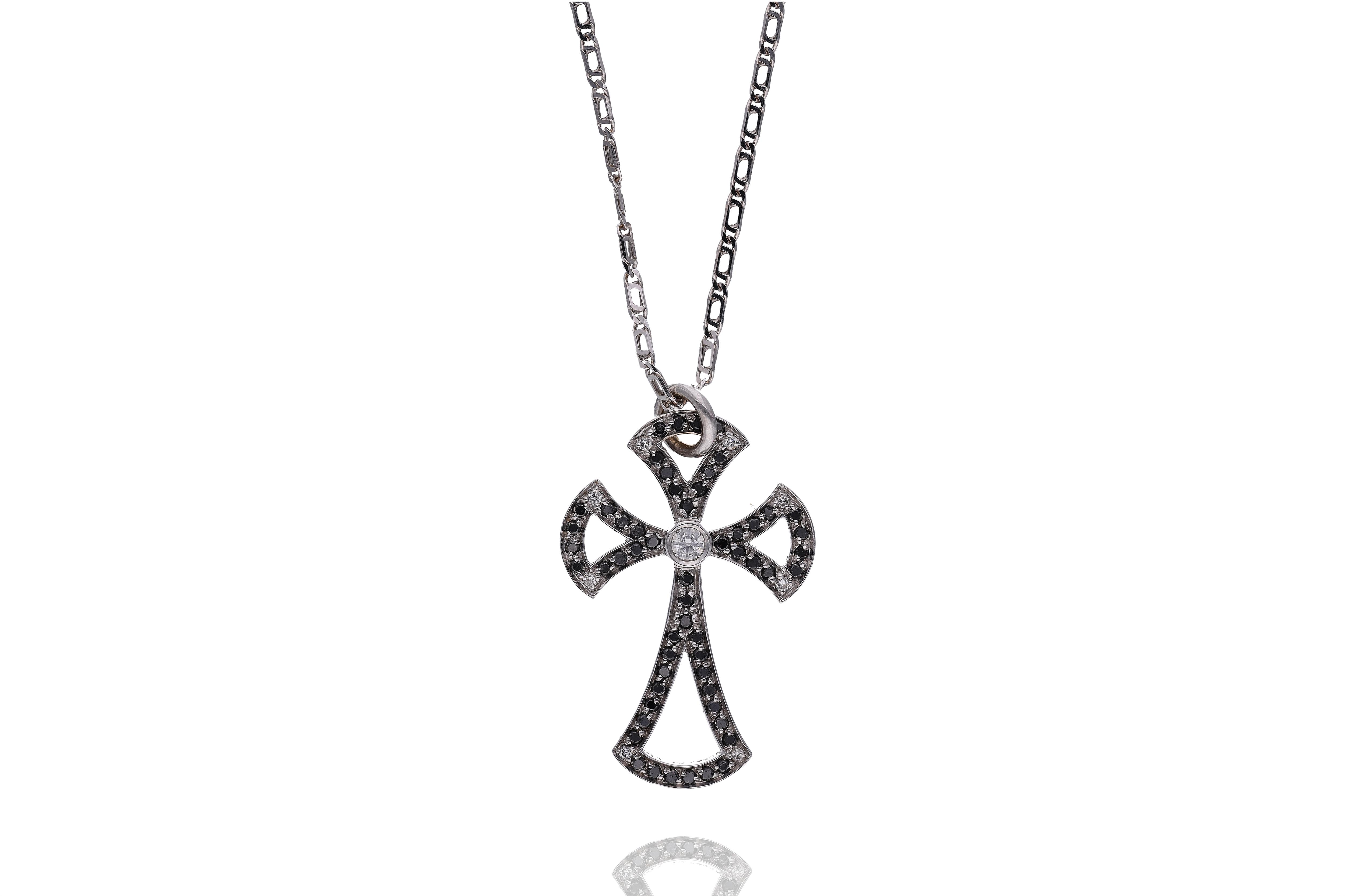 Collana con diamanti, diamanti neri e pietre - Asta Preziosi