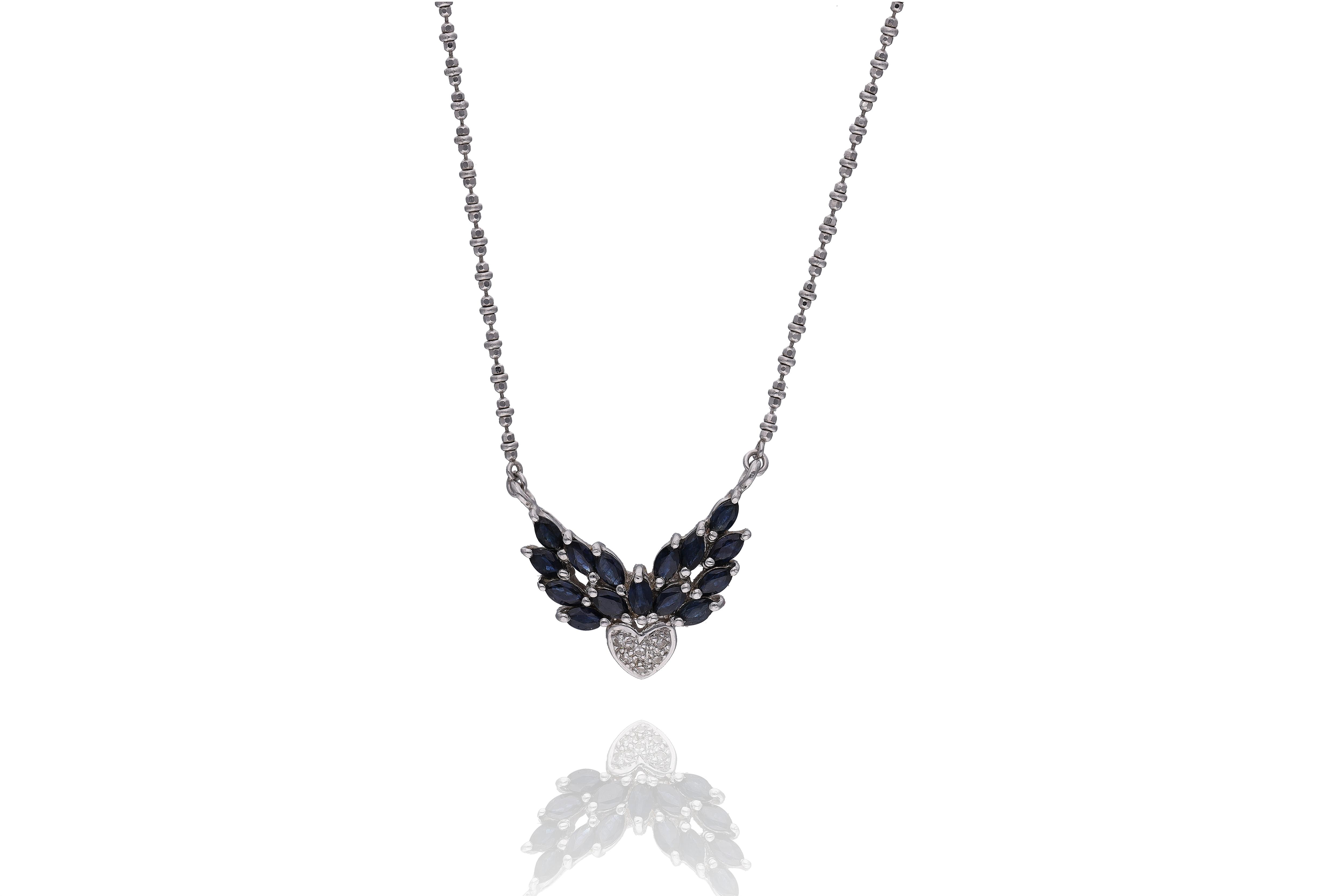 Collana con diamanti e zaffiri - Asta Preziosi