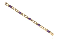 Bracciale con ametiste - Asta preziosi Bracciale con ametiste - Asta preziosi