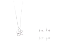 Collana con pendente e orecchini con diamanti - Asta preziosi Collana con pendente e orecchini con diamanti - Asta preziosi