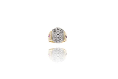 Anello con diamanti e rubini - Asta preziosi Anello con diamanti e rubini - Asta preziosi