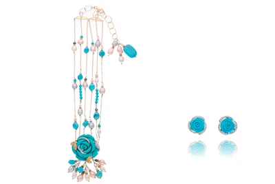 Parure con diamanti, perle coltivate e pietre - Asta preziosi Parure con diamanti, perle coltivate e pietre - Asta preziosi