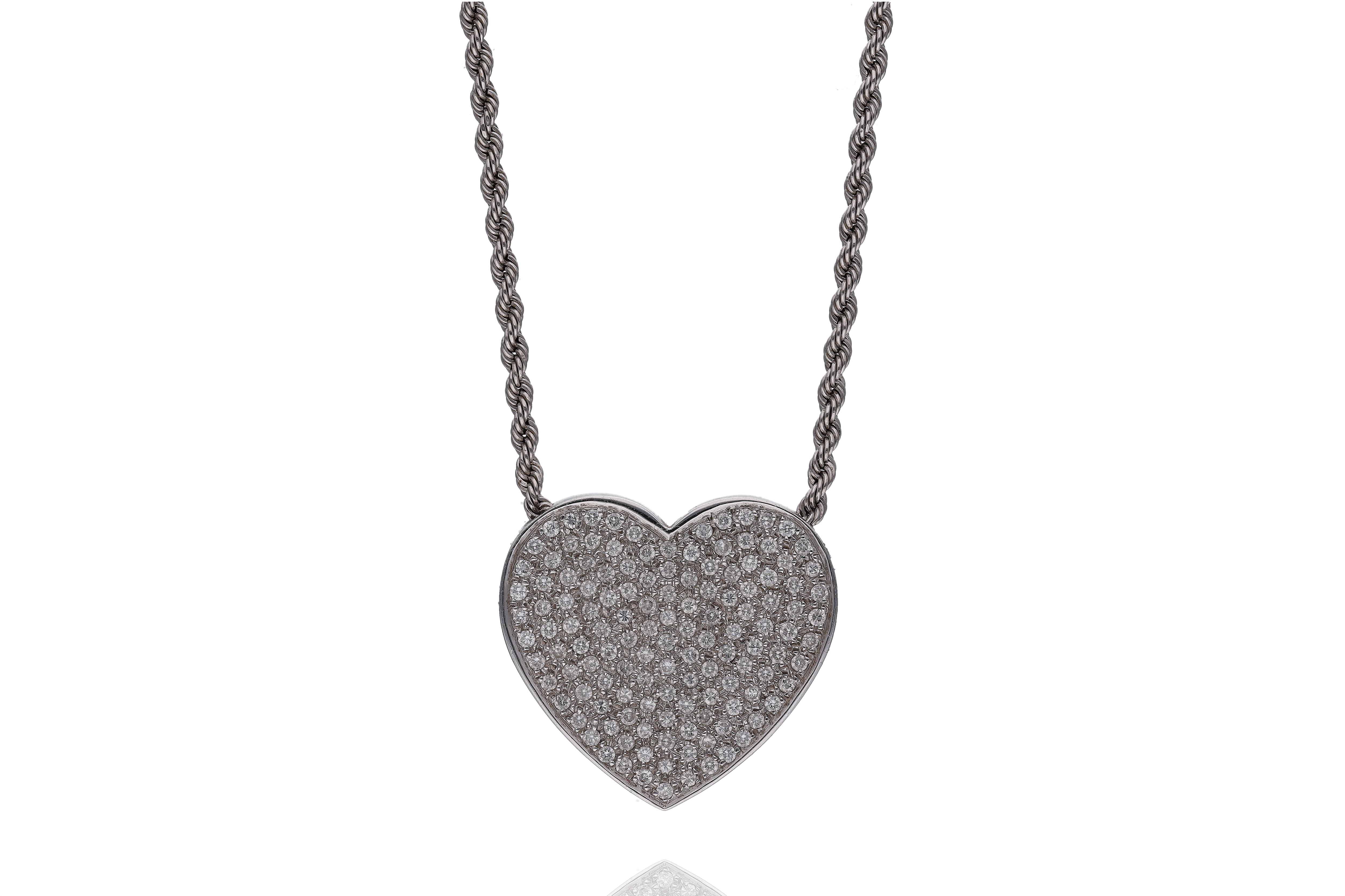 Collana, ciondolo con diamanti - Asta preziosi