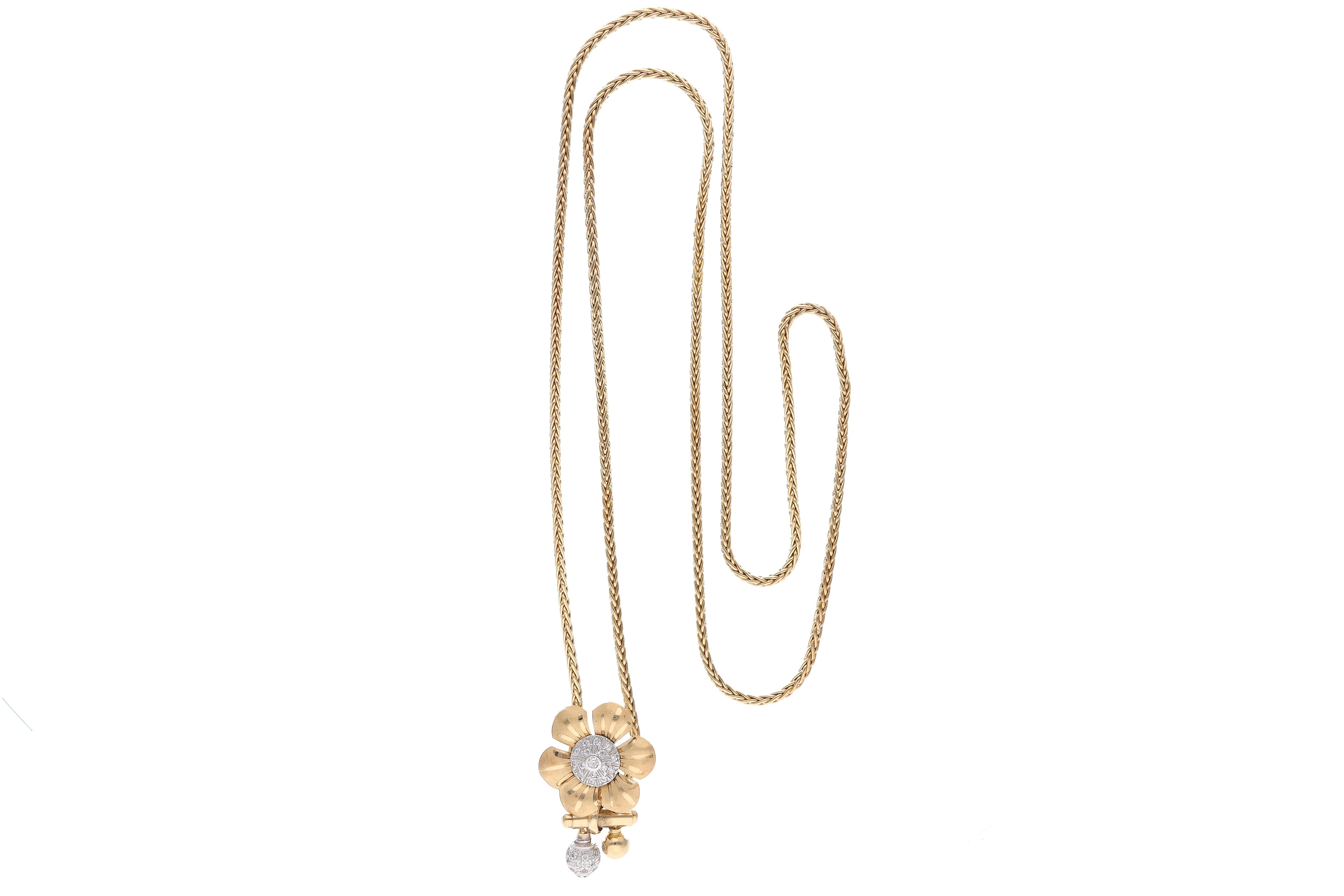 Collana saliscendi con pietre - Asta preziosi