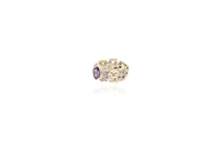 Anello con diamanti e ametista - Asta preziosi Anello con diamanti e ametista - Asta preziosi