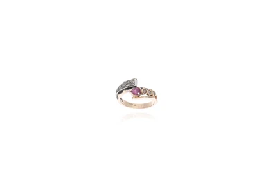 Anello con diamanti e rubino - Asta preziosi Anello con diamanti e rubino - Asta preziosi