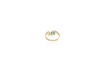 Anello con diamanti e smeraldo - Asta preziosi Anello con diamanti e smeraldo - Asta preziosi