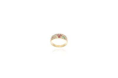 Anello con rubini smeraldi e diamanti - Asta preziosi Anello con rubini smeraldi e diamanti - Asta preziosi