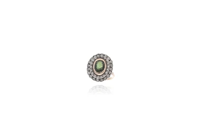 Anello con tormalina e diamanti - Asta preziosi Anello con tormalina e diamanti - Asta preziosi