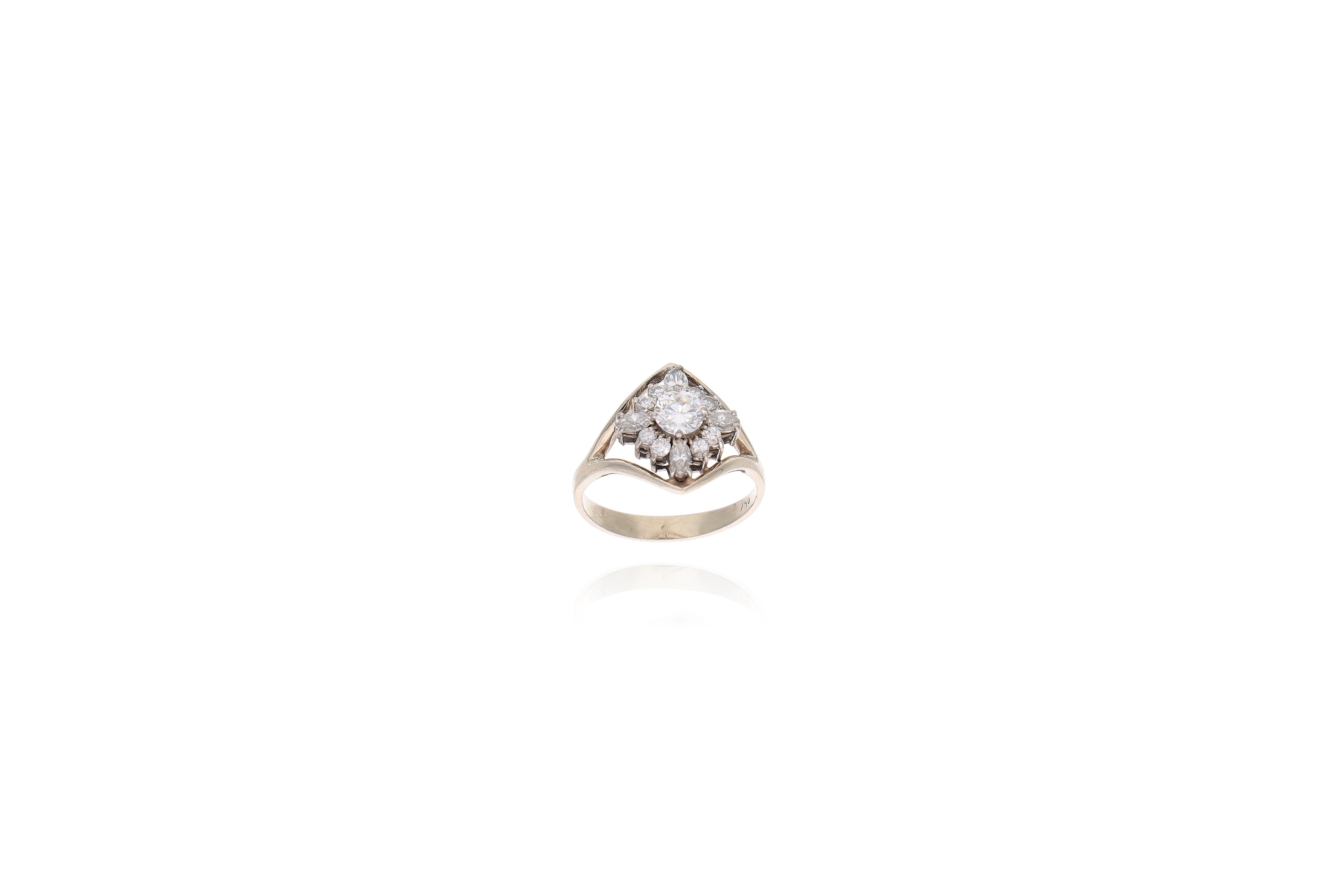Anello con diamanti - Asta preziosi