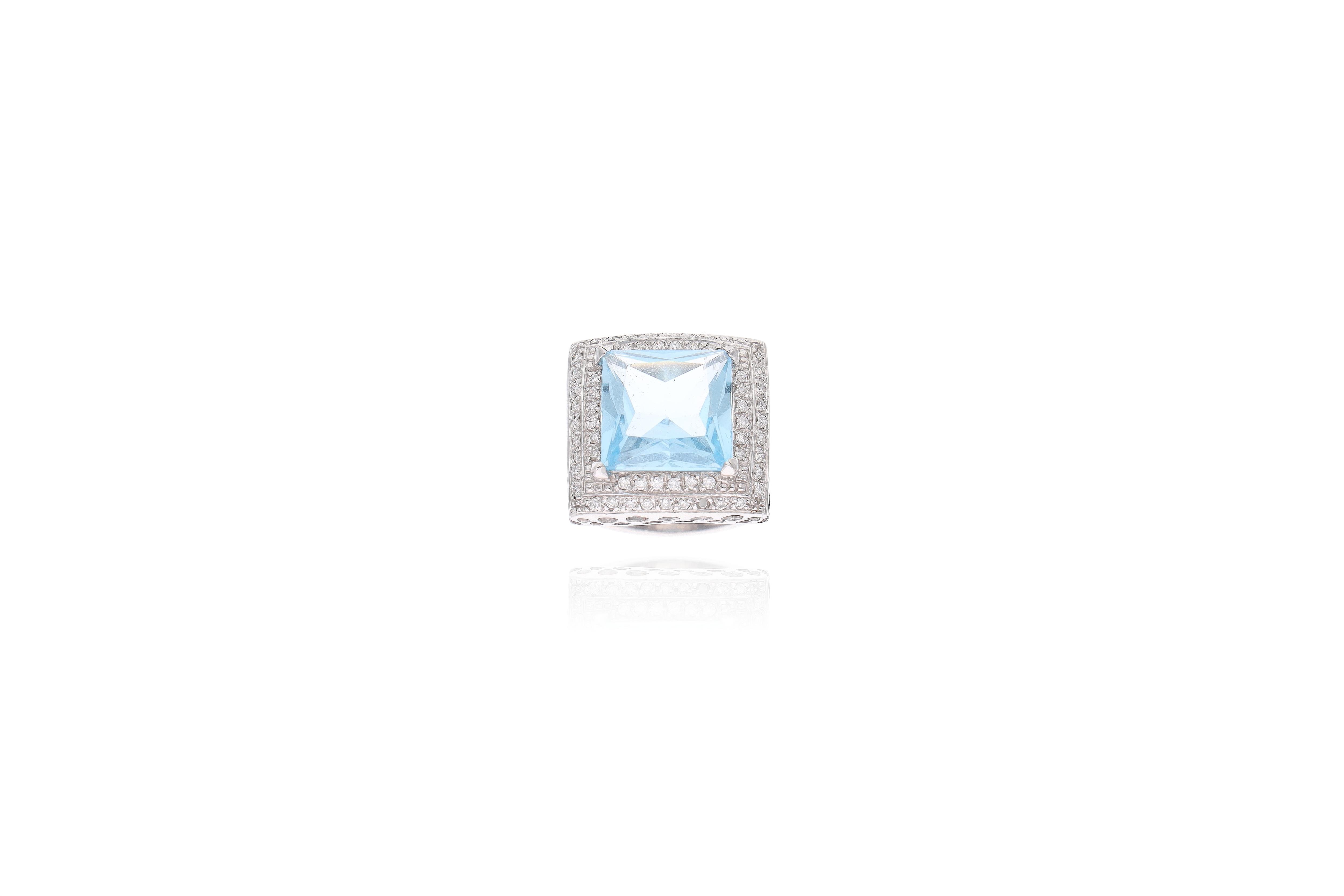 Anello con topazio e diamanti - Asta preziosi