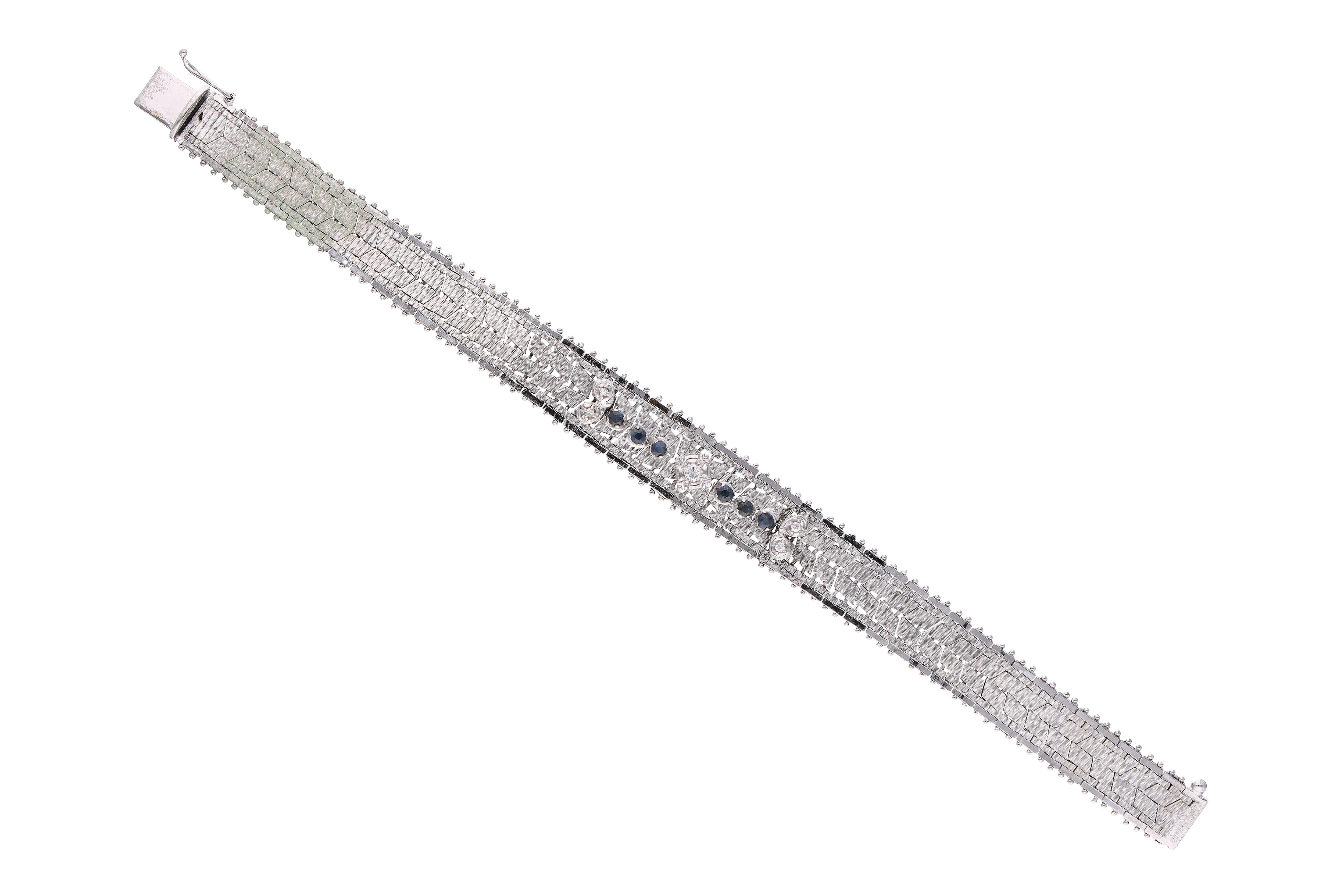 Bracciale con zaffiri e diamanti - Asta preziosi