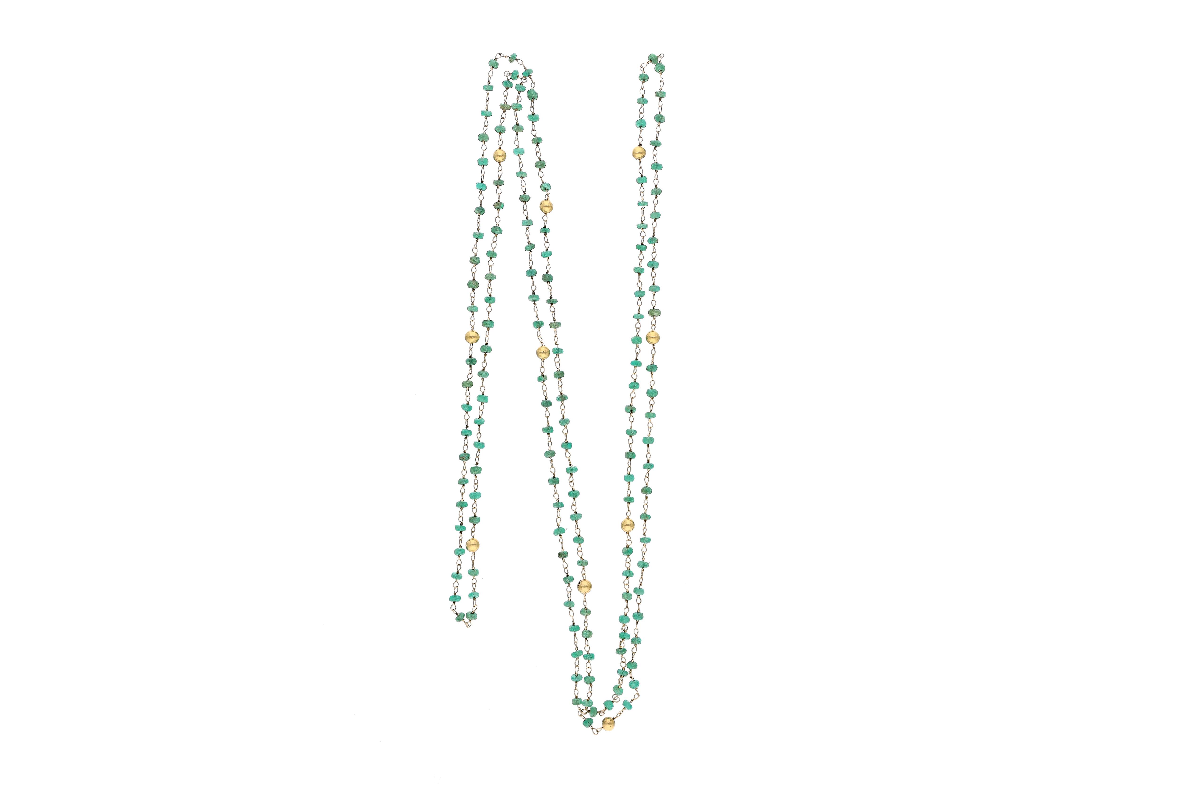 Collana con smeraldi e pietre - Asta preziosi