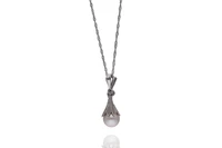 Collana con ciondolo con diamante e perla coltivata - Asta Preziosi Collana con ciondolo con diamante e perla coltivata - Asta Preziosi