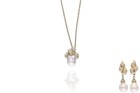 Parure con perle coltivate e diamanti - Asta Preziosi Parure con perle coltivate e diamanti - Asta Preziosi
