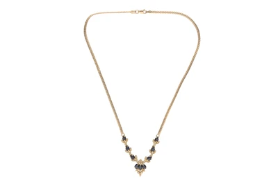 Collana con zaffiri e diamanti - Asta Preziosi Collana con zaffiri e diamanti - Asta Preziosi