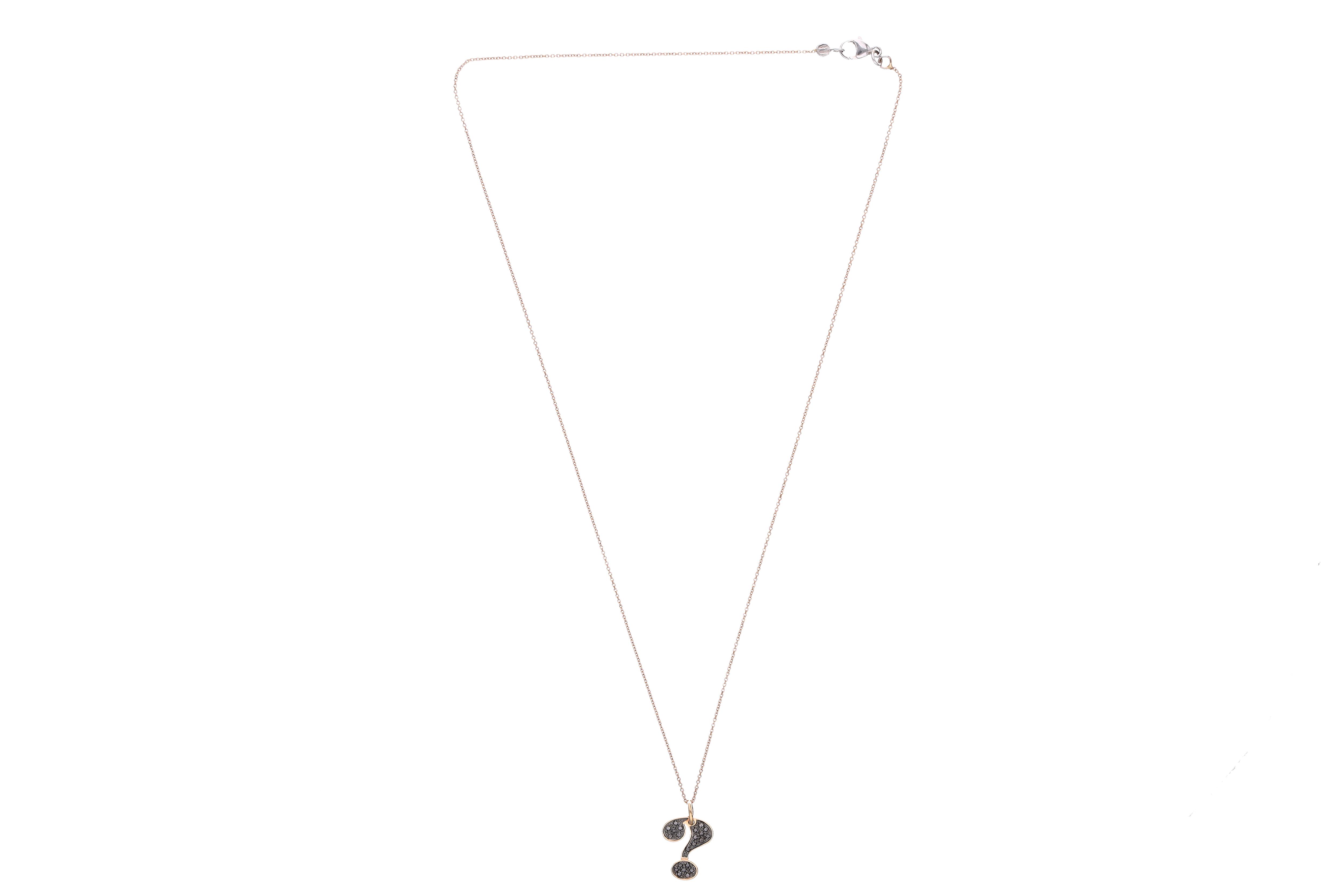Collana, ciondolo con diamanti neri e pietre - Asta Preziosi