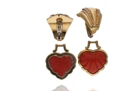 Orecchini con diamanti e coralli - Asta Preziosi Orecchini con diamanti e coralli - Asta Preziosi