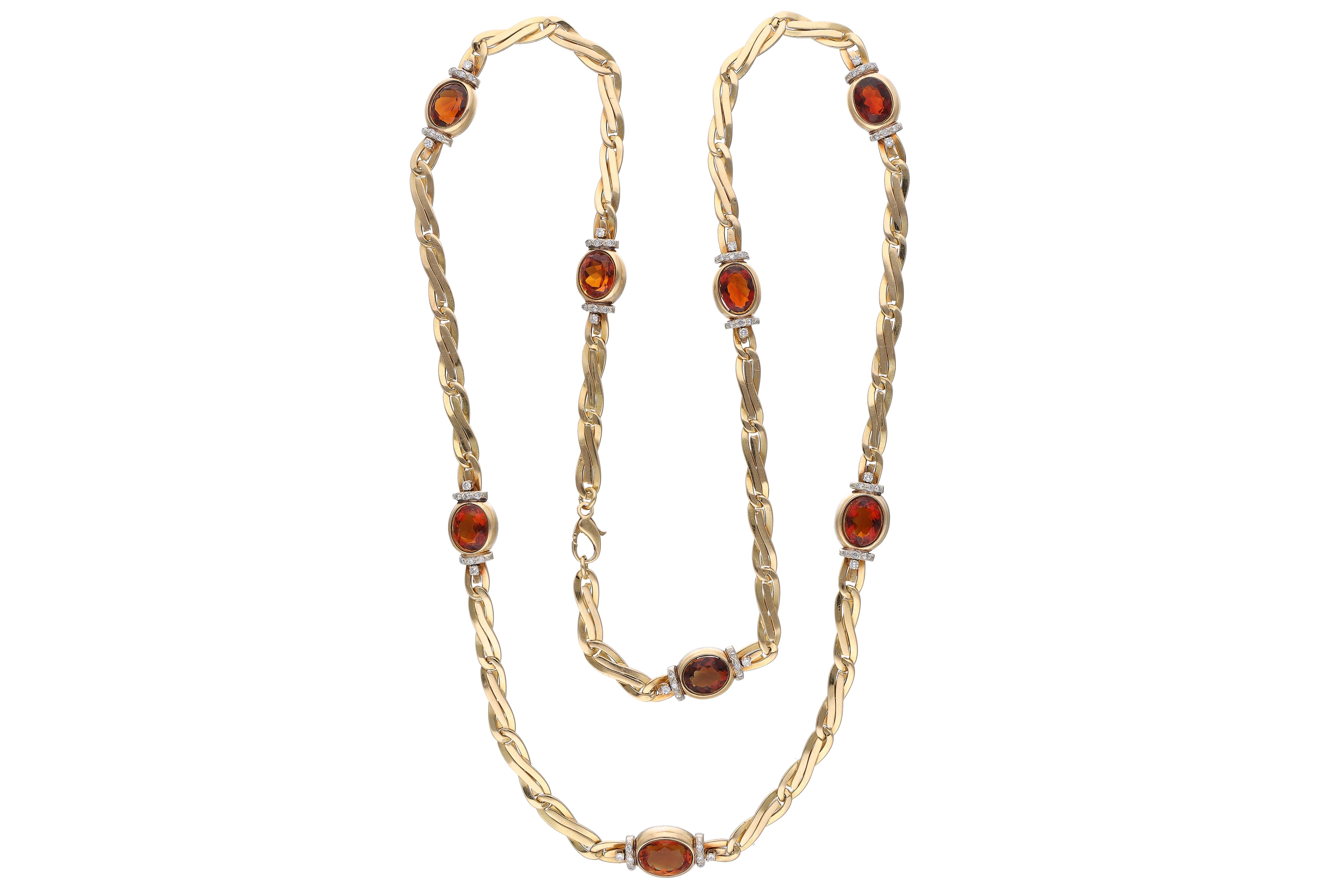 Collana con diamanti e quarzi - Asta Preziosi
